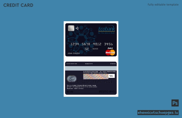 Benin Ecobank Mastercard Beispielvorschau